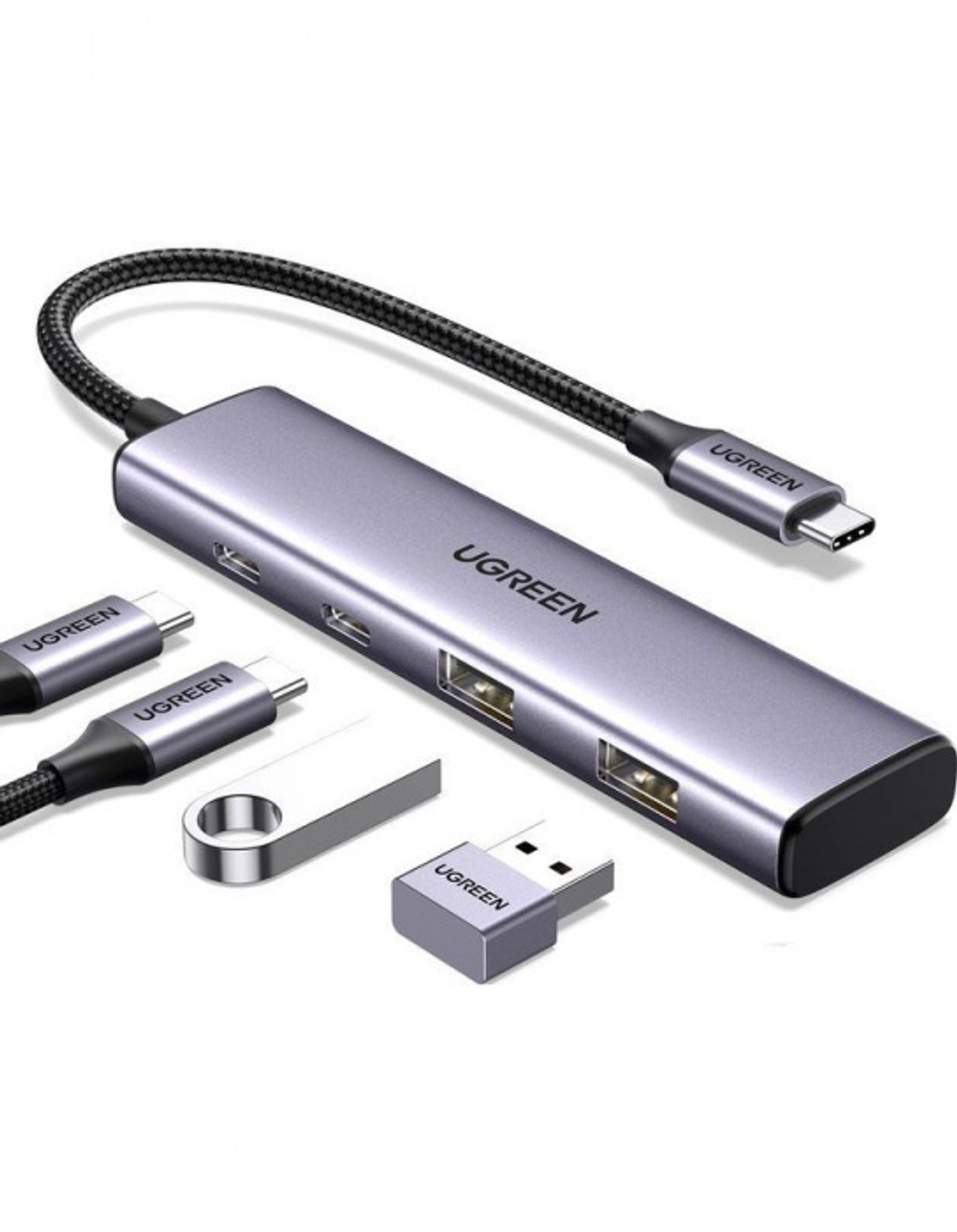 HUB UGREEN CM473 15395 USB-C To 2xUSB-A + 2xUSB-C 5Gbps