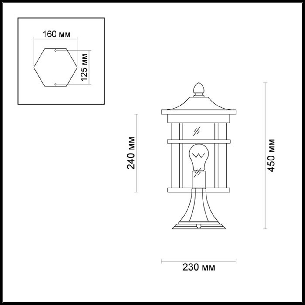 Уличный светильник Odeon Light Virta 4044/1B