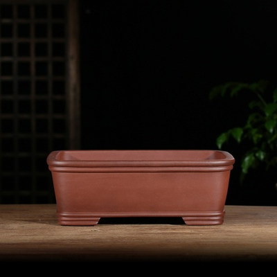 Состаренный неглазурованный горшок для бонсай высочайшего качества (исинская керамика) | 32.5*23.5*11.5