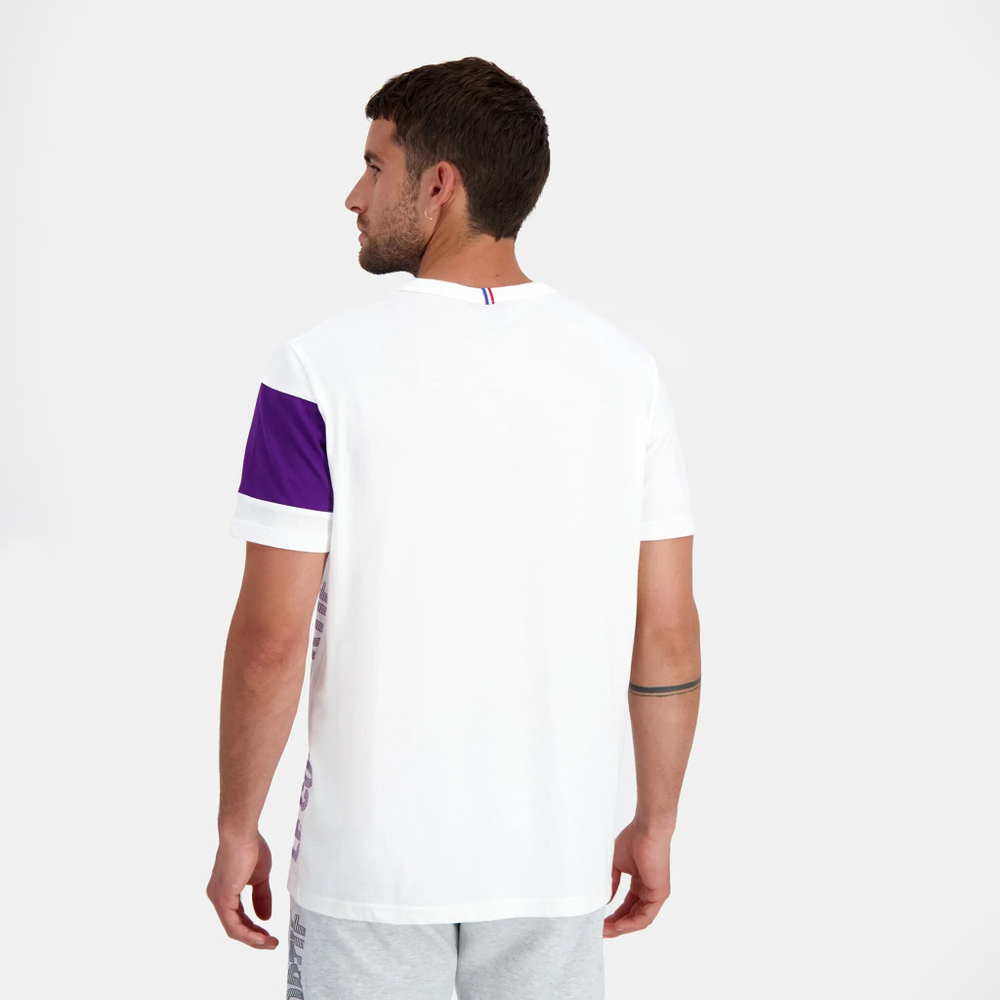 Мужское теннисное поло Le Coq Sportif N°1 T-Shirt - White, Violet