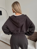 Костюм худи + брюки коричневый