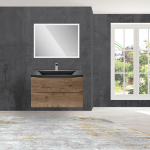 Тумба под раковину Vincea Mia 800 подвесная, 2 выкатных ящик soft close, V.Oak