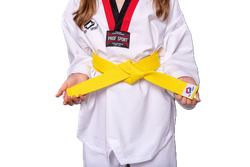 Пояс для тхэквондо ProfSport без вышивки (4 см) желтый