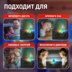 Ночник - светильник светодиодный ЭРА NN-618-LS-W в розетку с датчиком освещенности белый