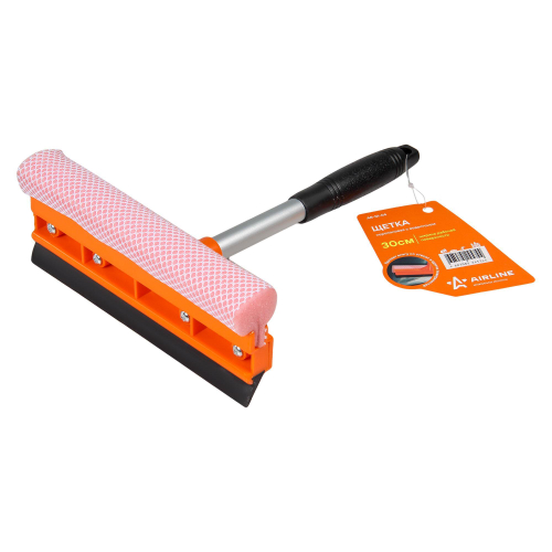 Скребок для мытья стекол Airline 30 см с губкой и водосгоном двухсторонний