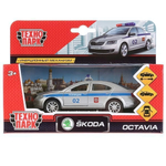 Модель ин. мет. "Skoda Octavia Полиция" 12см, открыв. двери, в коробка (Технопарк)