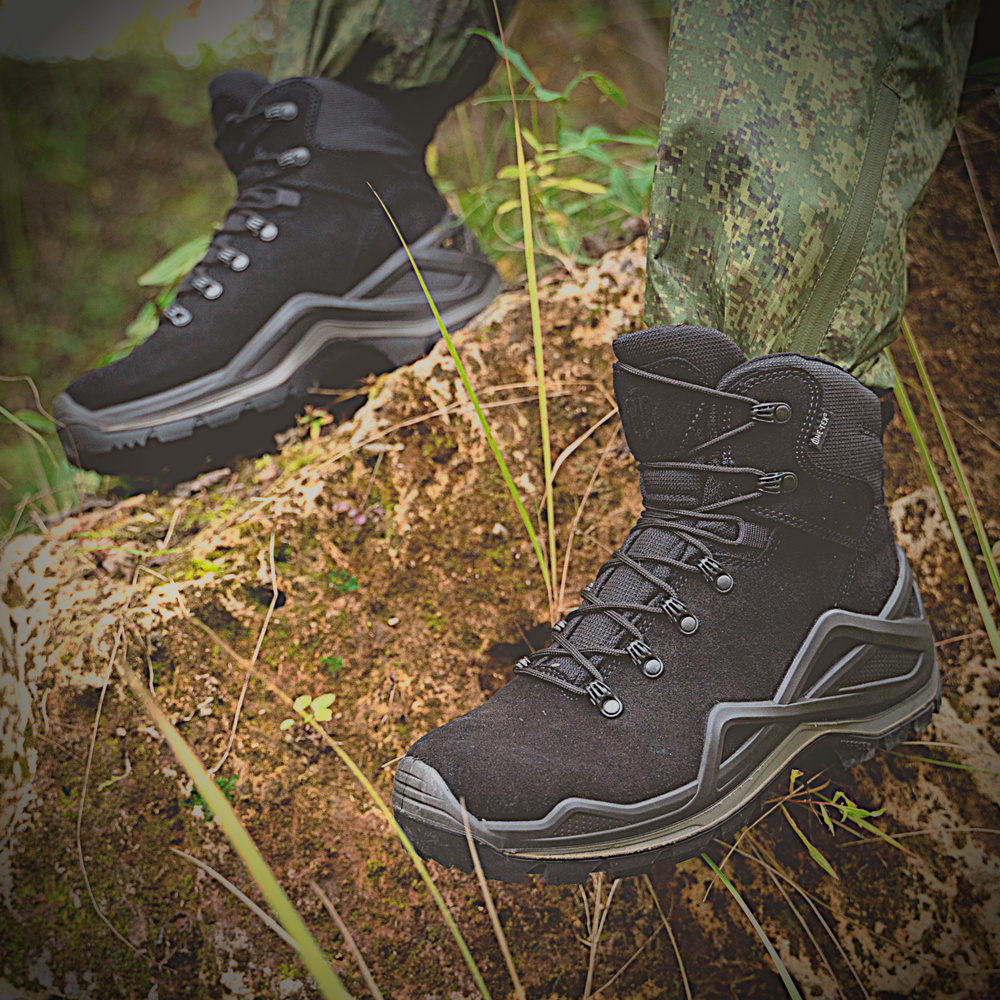 Мод. 1085. Ботинки Тактик (средние), черный.