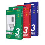 Сетевой адаптер питания BOROFONE BA34A 2USB 2.4A + встроенный кабель Type-C (белый)