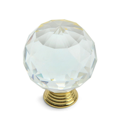 Ручка-кнопка CAPPIO "Алмаз", стеклянная, d=40 мм 7043268