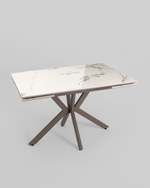 Стол раскладной Marmer 120-180*80*76 керамика капучино