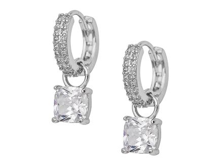 Серьги-Кольца с подвесом "Crystal" (уценка)