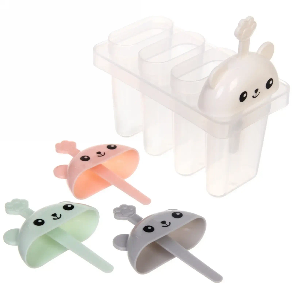 Форма для приготовления мороженого «Мишка» 4шт