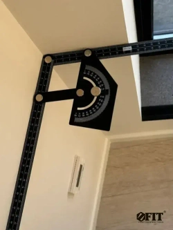 FIT Угломер-квадрант 180 гр. 230 x 500 мм строительный транспортир с линейкой алюминиевый