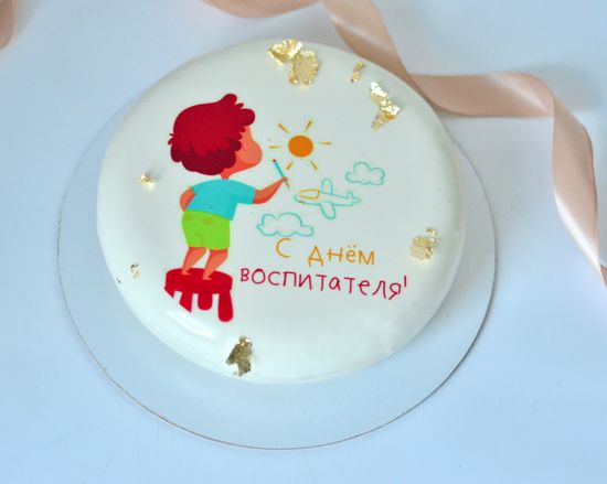 Муссовый торт С днем воспитателя