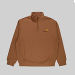  Толстовка мужская Carhartt WIP American Script Half Zip артикул:I027014_hamilton_brown - купить в магазине Дайс