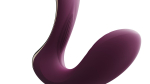 Фиолетовый вибромассажёр G-зоны Talis с пульсацией, вакуумной стимуляцией и функцией нагрева (Цвет: фиолетовый)