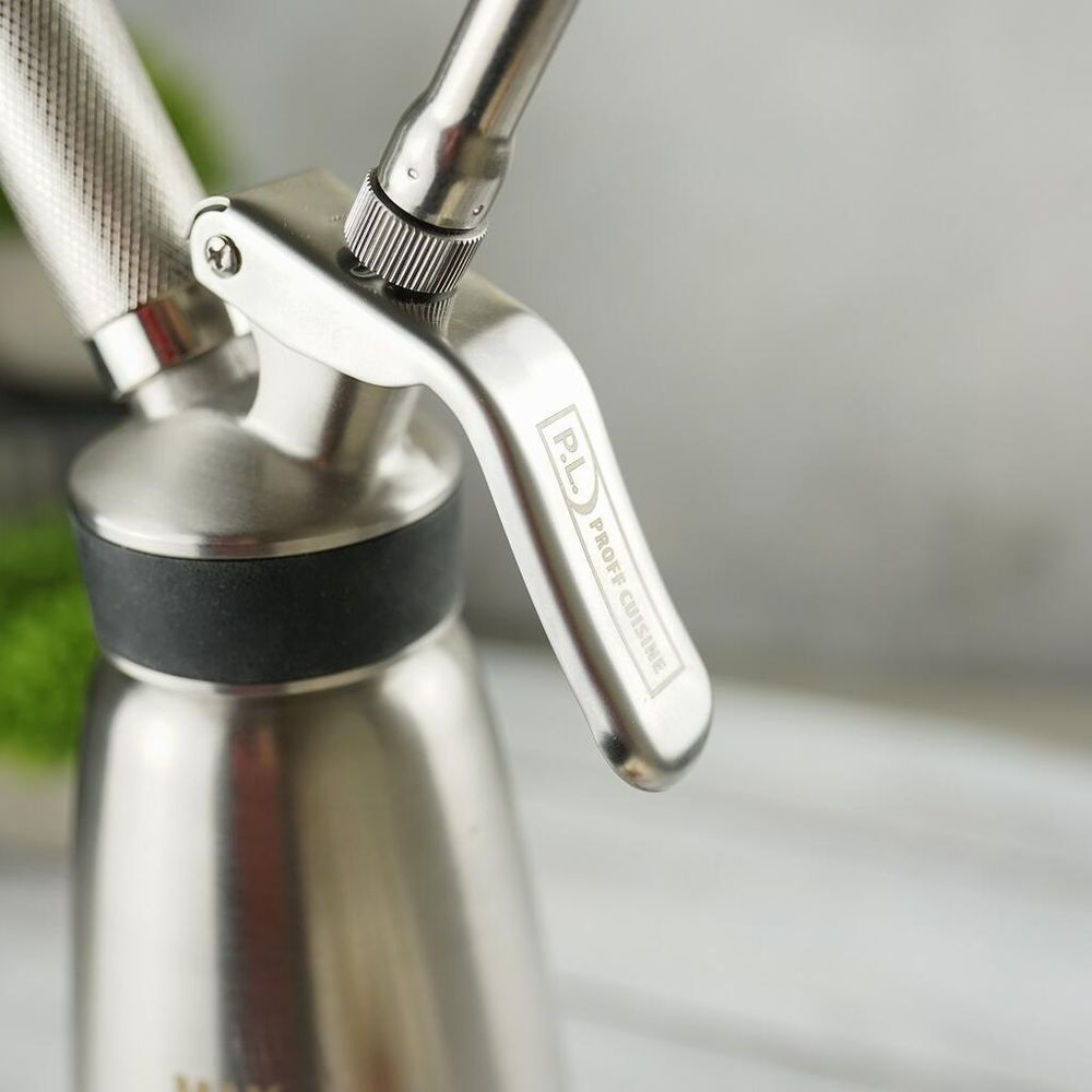 Сифон (кремер) для взбивания сливок 1 л (до +70°C) нерж.   THERMO P.L. Proff Cuisine