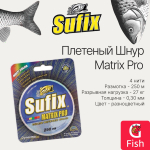Плетеный шнур для рыбалки SUFIX Matrix Pro зеленая 135 м 0.20 мм 18 кг, PE 1,5 (леска плетеная)