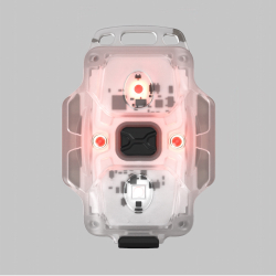 Мультифонарь Armytek Crystal Pro Red — полностью светящийся корпус из поликарбоната для широкого заливающего света.