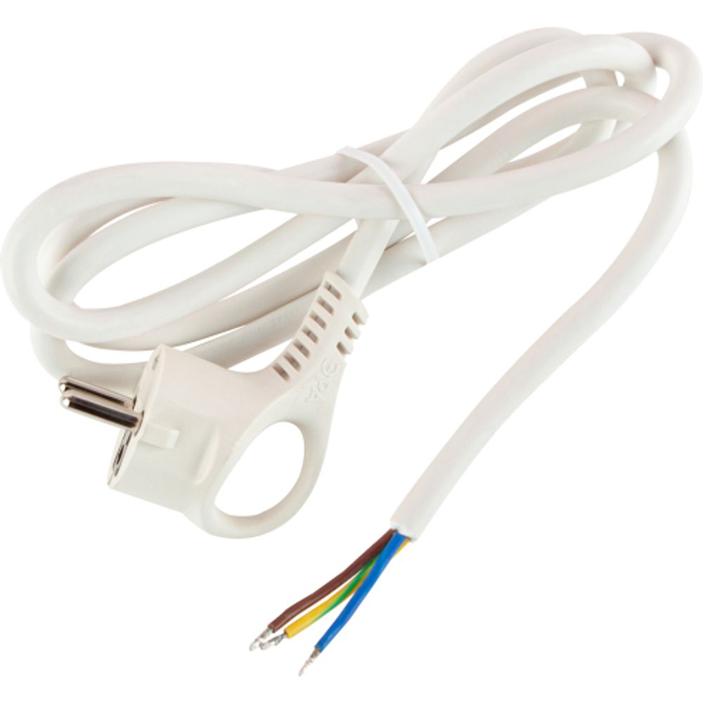 Шнур сетевой с вилкой ЭРА UX-3x0,75-2m-B с заземлением 2м ПВС 3x0,75мм2 черный