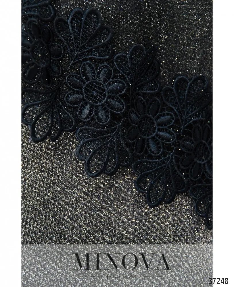 Платье 19-35СБ-серебристо-синий Minova