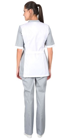 Костюм женский "Сириус-Иона" (белый/серый)