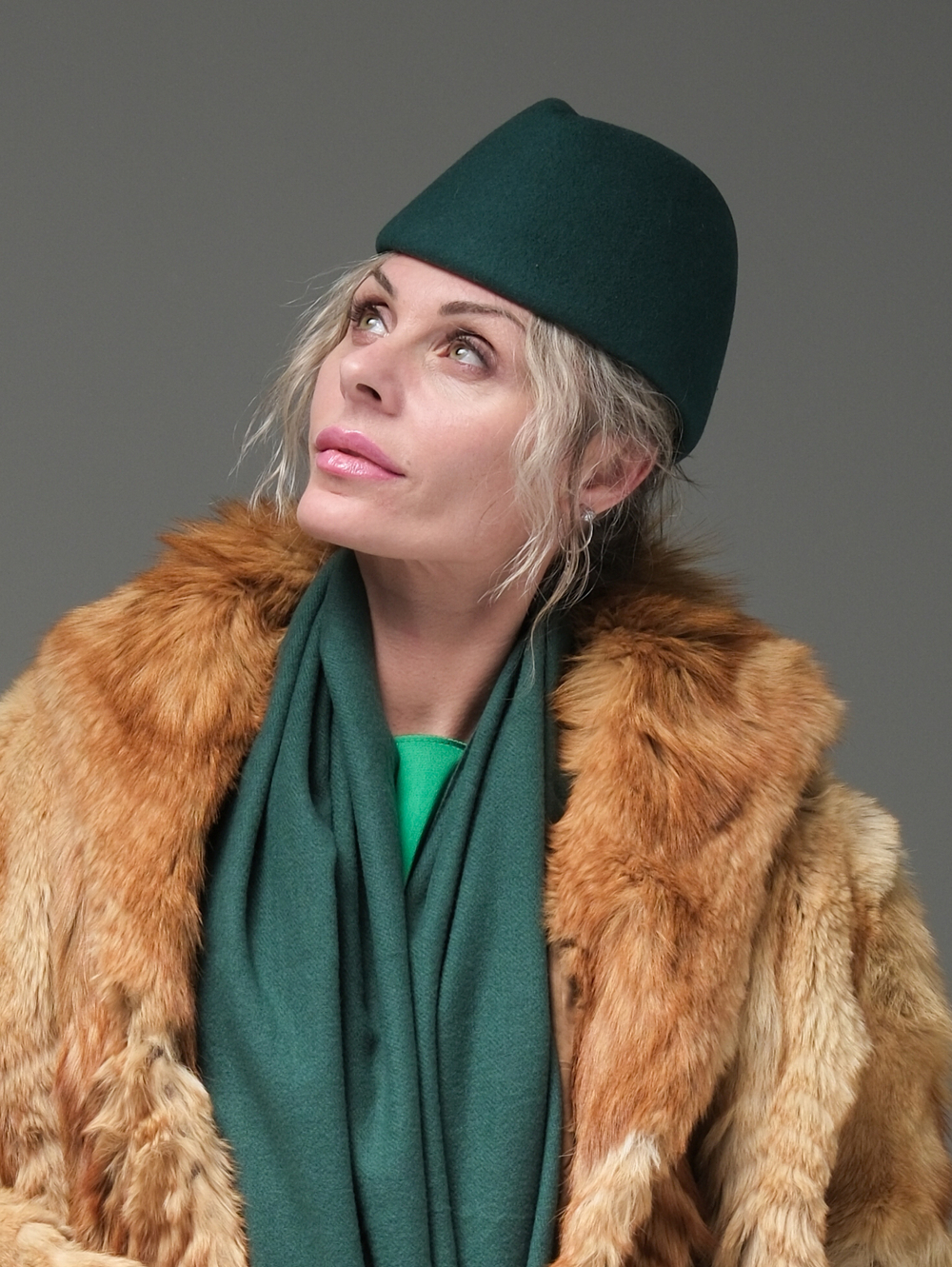 Пилотка /фетр /изкмруд