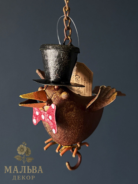 Кормушка "Ворон" в ассортименте 12х10x13 см + подвес 24см