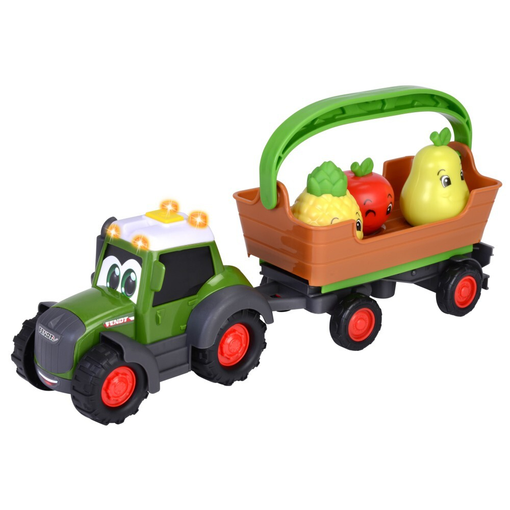 Dickie ABC - Трактор Fendt с прицепом и фруктами, Свет и звук / артикул   4115010  / GTIN 4006333086755