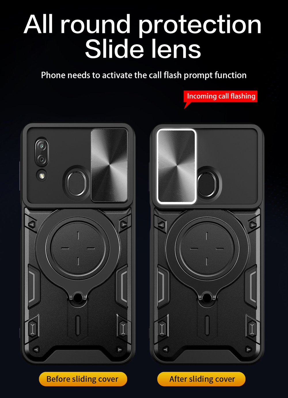 Чехол с кольцом Big Ring Case для ZTE Blade V10 Vita