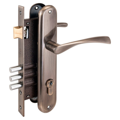 Замок Аллюр врезной 0203 AB ст. бронза с ручками