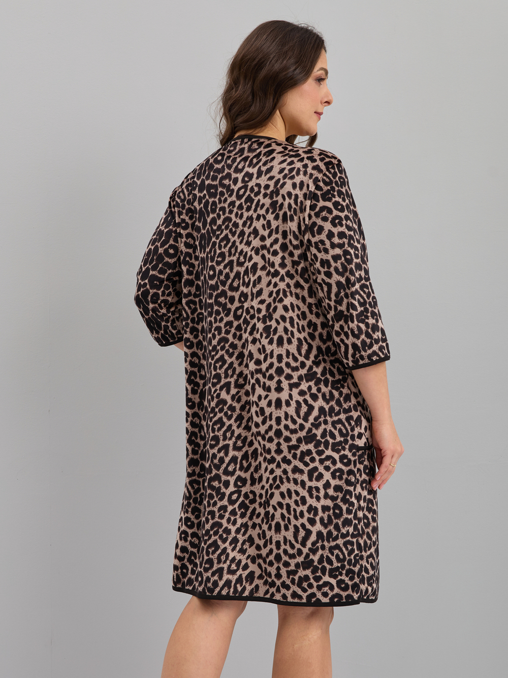 Халат Хвли-562/бежевый-леопард