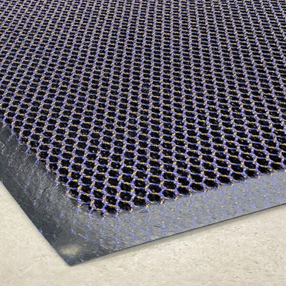 Коврик придверный КОЛЬЧУГА 45х75см. blue+orange