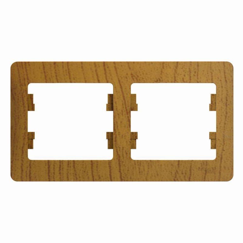 Рамка 2-м Glossa горизонт. дерево дуб SE GSL000502