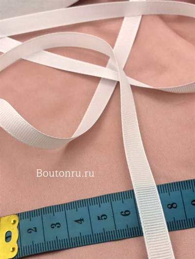 Репсовая лента белая