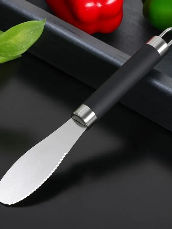 Нож для масла Доляна Venus, нержавеющая сталь, цвет чёрный