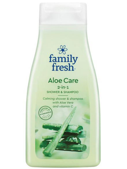 FAMILY FRESH ALOE CARE МЫЛО ДЛЯ ДУША И ШАМПУНЬ 500 МЛ