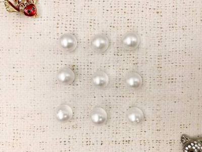 Бусины пришивные под жемчуг, d 14 мм, белый