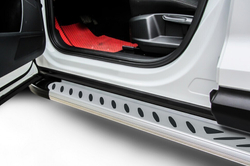 Пороги алюминиевые Zotye Coupa (2013-2022) Elite серебристые