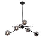 Люстра 9303P-6 black/smoky