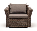 "Капучино" кресло из искусственного ротанга (гиацинт), цвет коричневый
