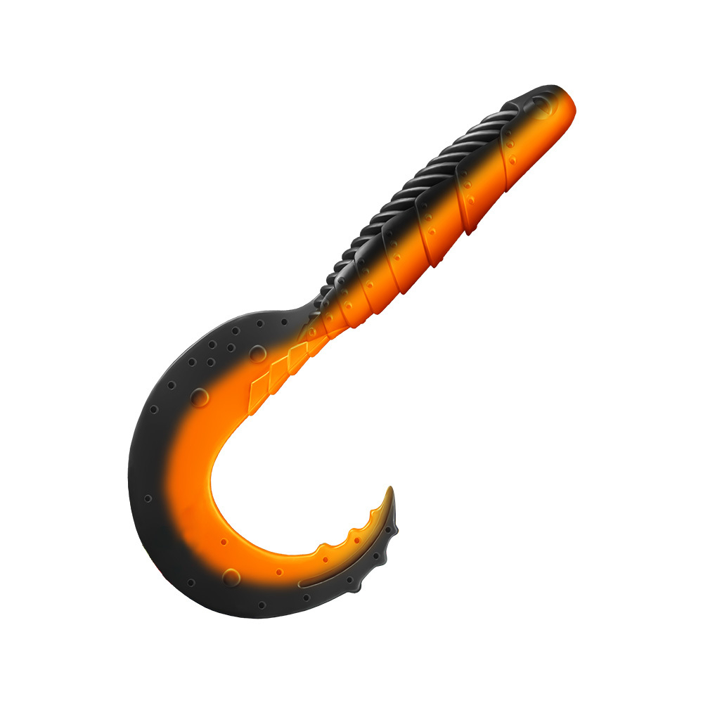 Приманка ZUB-HIBINA  95мм(3,8")-4шт, (цвет 034) черный верх-оранжевый низ