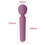Сиреневый интерактивный мини вибратор-wand 14см Svakom Mini Emma Neo Interactive Compact Wand Vibrator SA299C