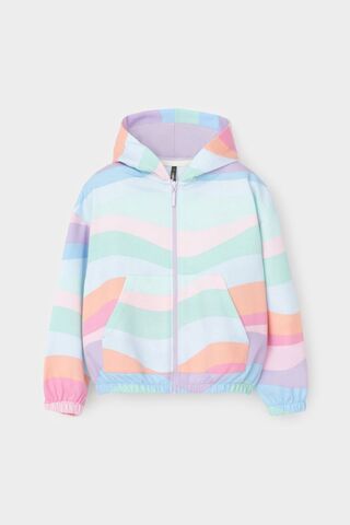 джемпер  для девочки  КР 302684/цветная волна к535