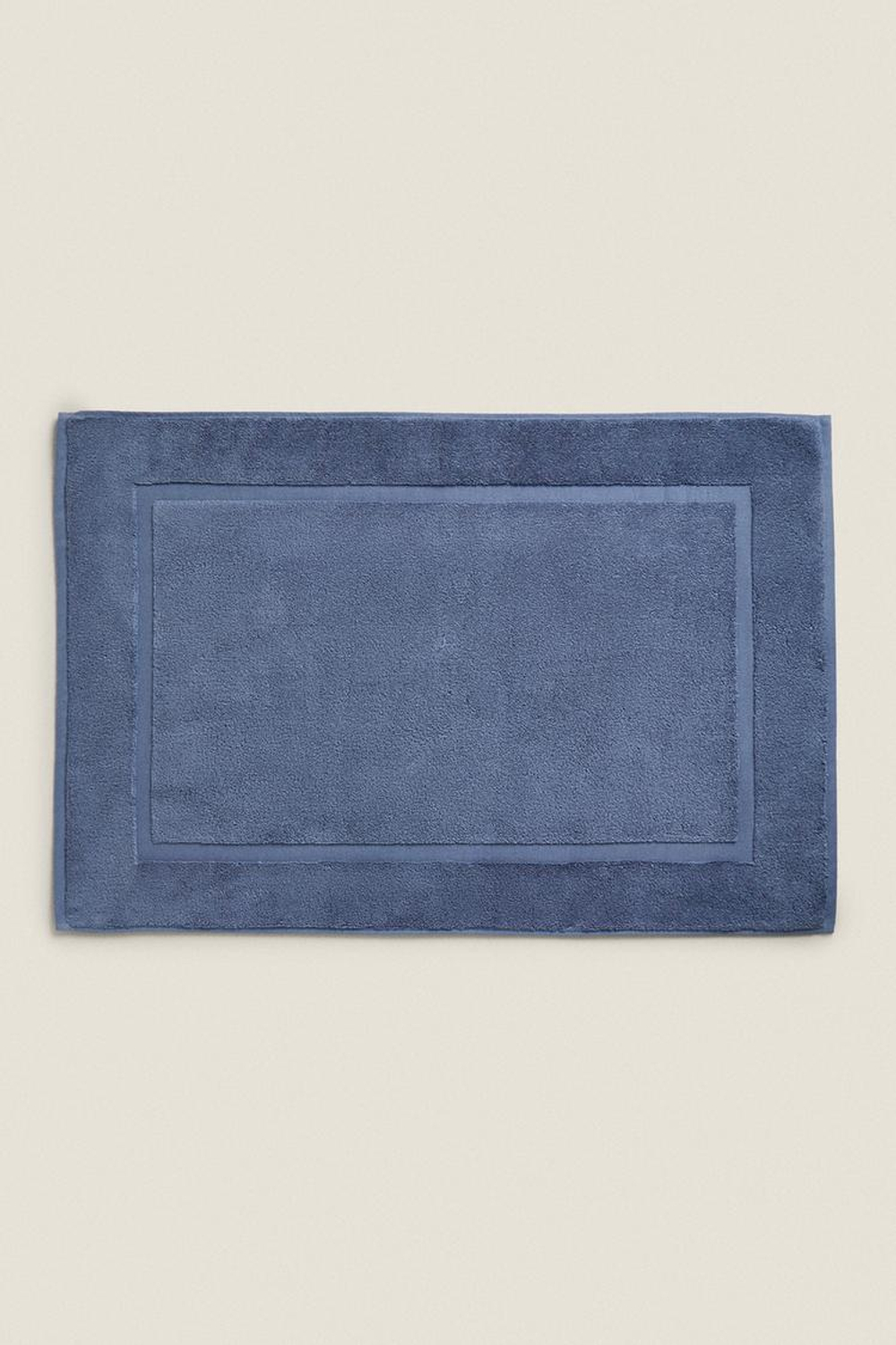 ZARA HOME КОВРИК ДЛЯ ВАННОЙ ИЗ МЯГКОЙ ТКАНИ, СИНИЙ