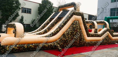 Надувная полоса препятствий "Патриот" 24*3*5 м