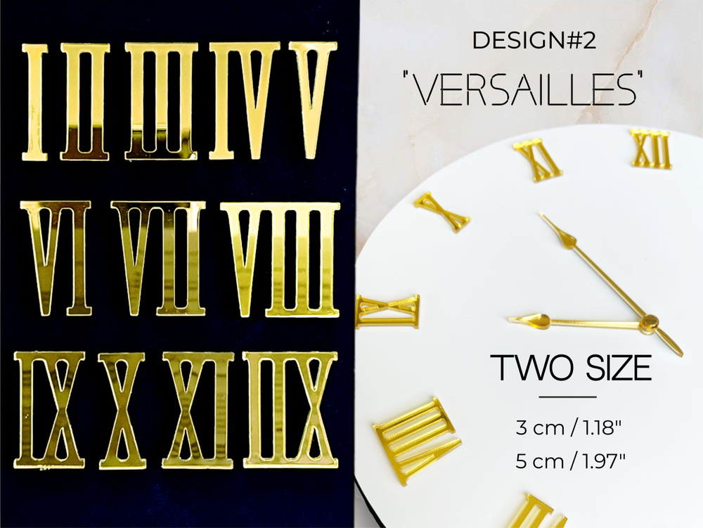 Цифры12шт (Набор 8, дизайн Версаль)