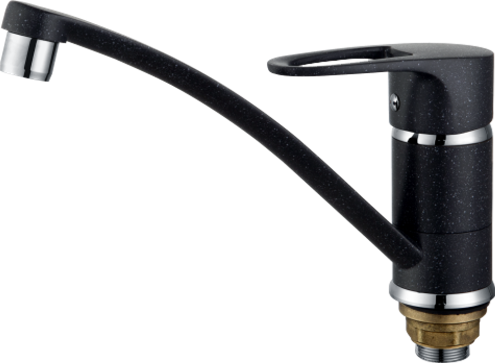 10022-C Смеситель (ЧЕРНЫЙ) для кухни "GANZER"