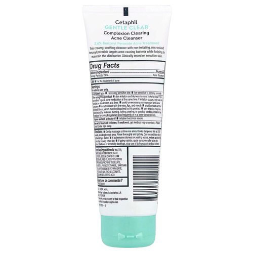 Cetaphil, Gentle Clear, средство для очищения кожи от акне, 124 мл (4,2 жидк. унции)