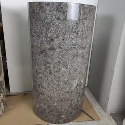 Раковина напольная из мрамора Silinder Full Polish Grey MN-0400 (50*50*90 см)